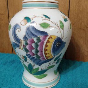 VASE FISH DESIGN 9" Tall Beach Ocean
